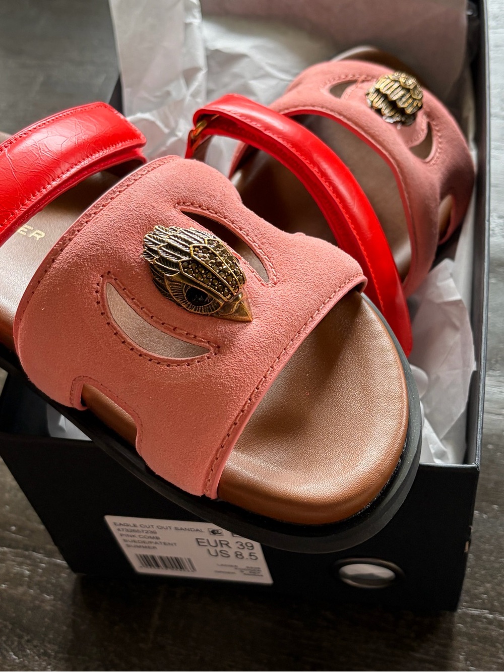 Kurt Geiger eagle cut out Sandals